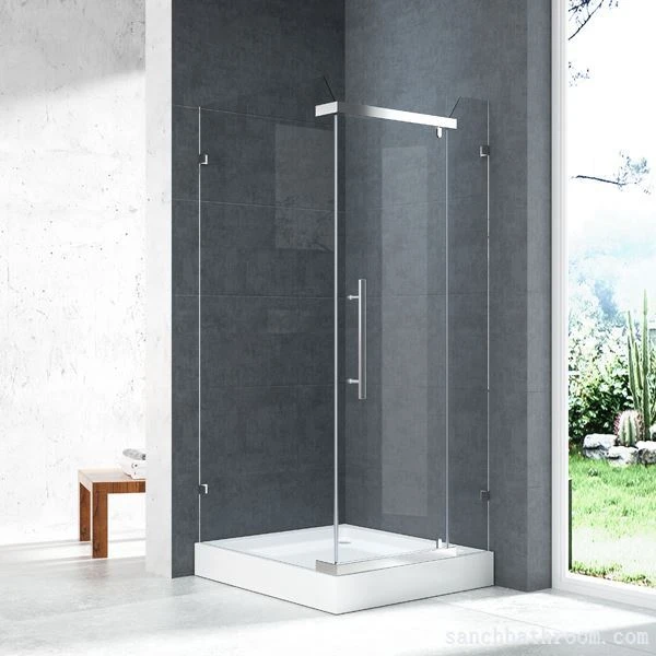 Bathroom Square Shower Enclosure Pivot Door 6mm