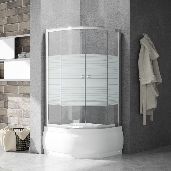 Twin Doors Shower Box With Deep Tray